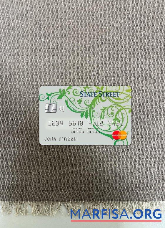 Realistic Belize State Street bank mastercard photolook front download for verification